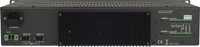 ELA Endstufe DPA250 / DPA500 - Anschlüsse hinten