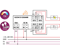 XLED4 CV Casambi - 1-4 CH Casambi+DALI LED-Converter 10-48V 