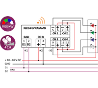 XLED4 CV Casambi - 1-4 CH Casambi+DALI LED-Converter 10-48V 