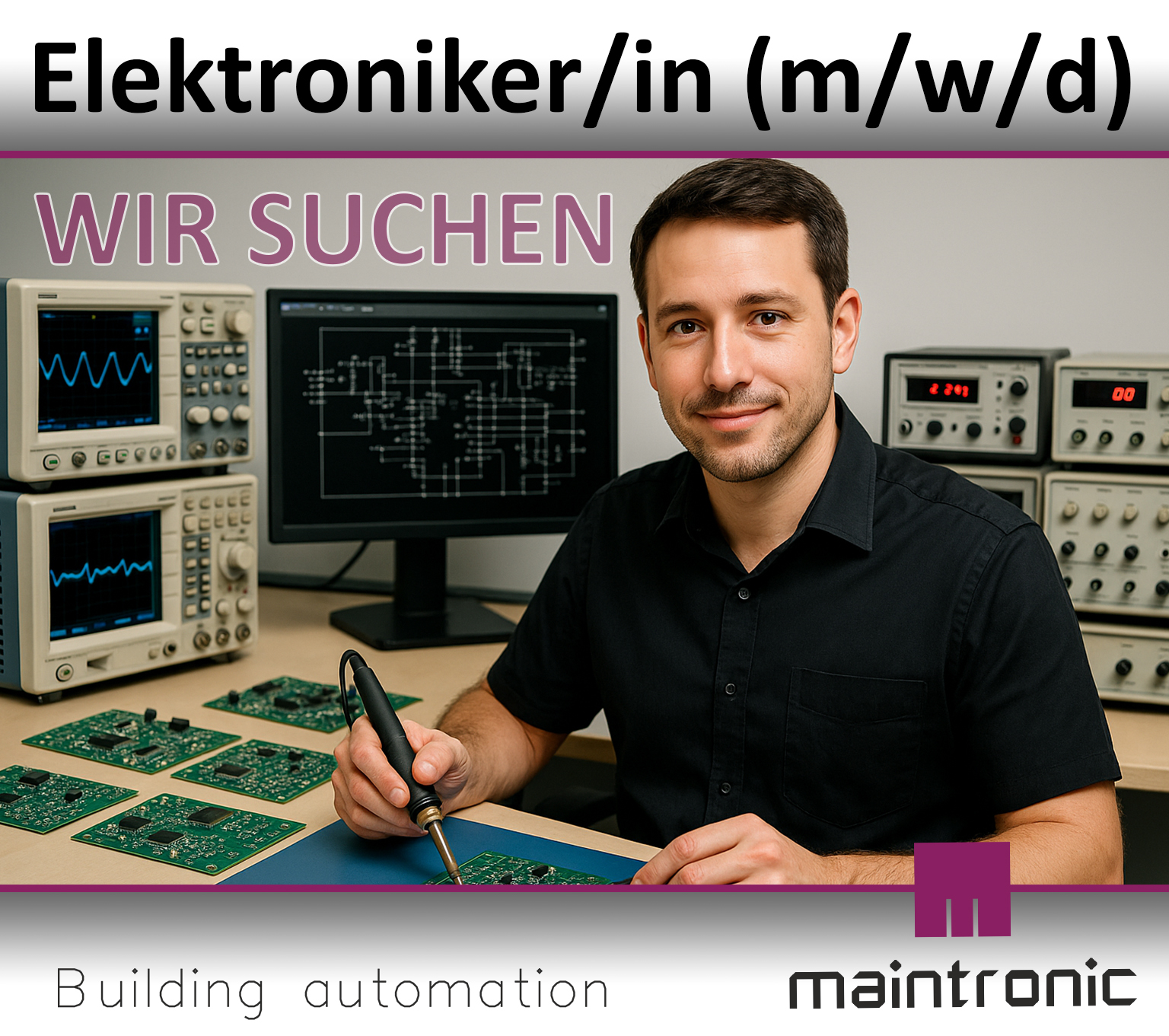 Karriere bei maintronic - Wir suchen Elektroniker